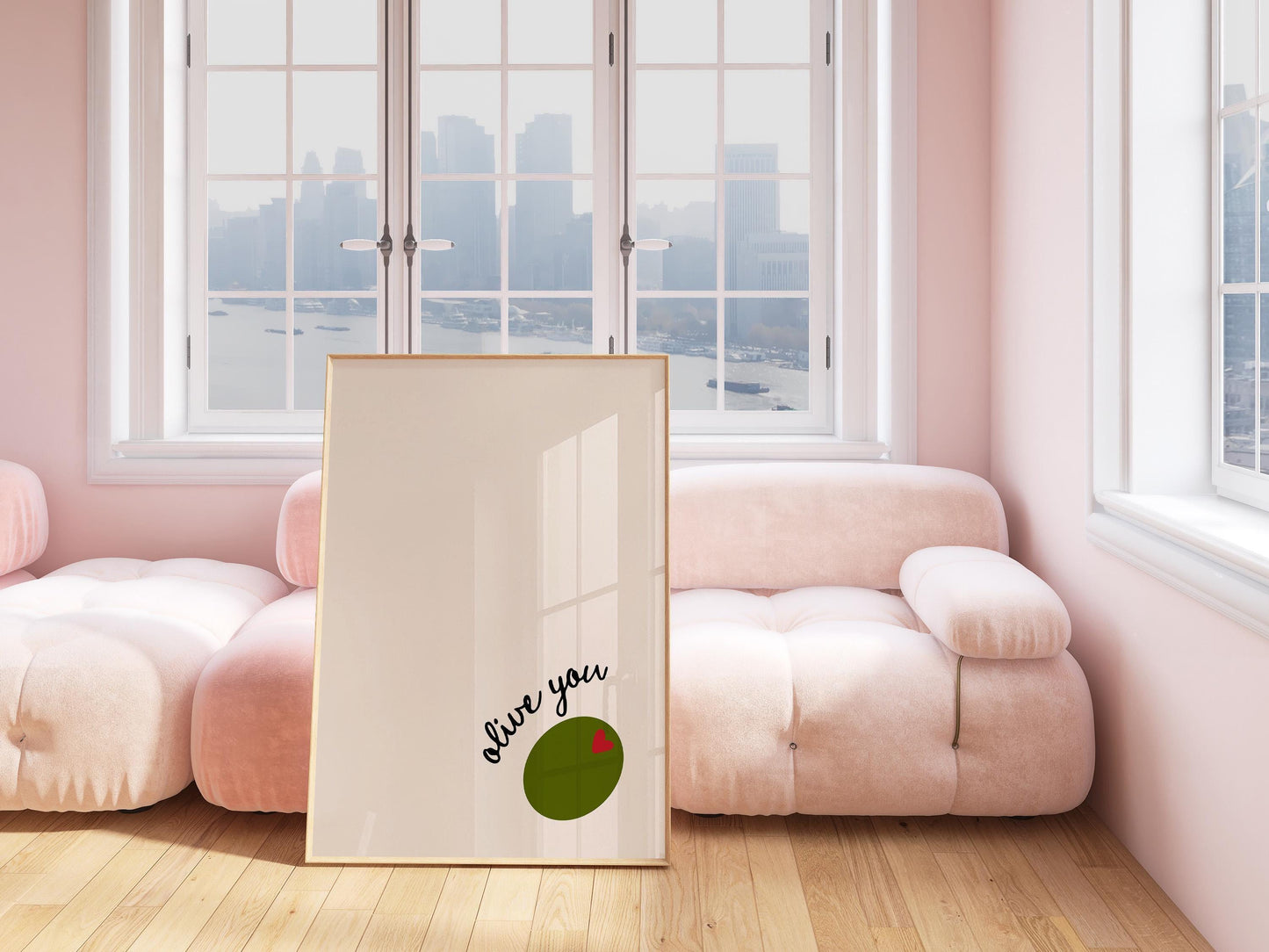 Olive You Poster - Valentine’s Wall Art - Neutral Home Decor