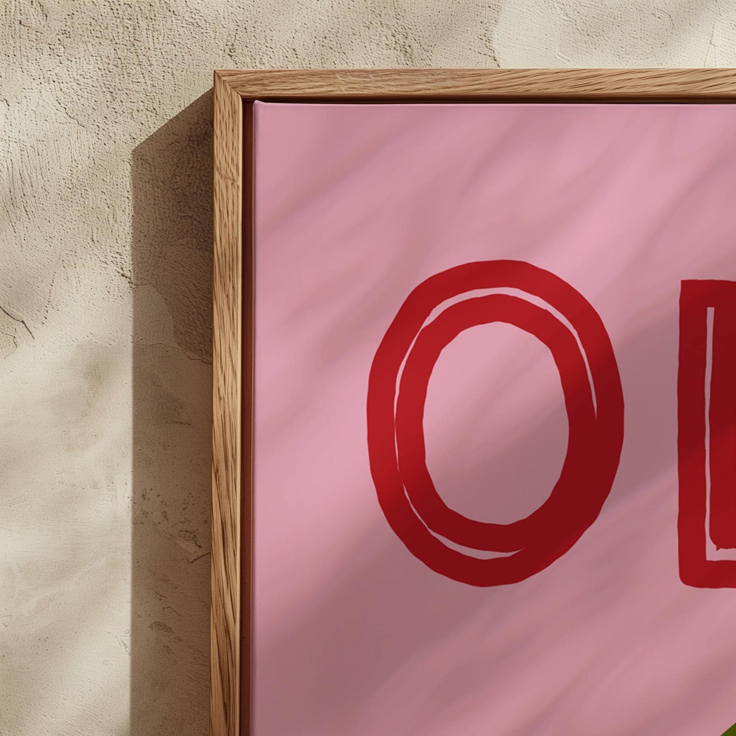 Olive You Poster - Funny Valentine’s Wall Art - Cute Love Print - Pink Home Decor