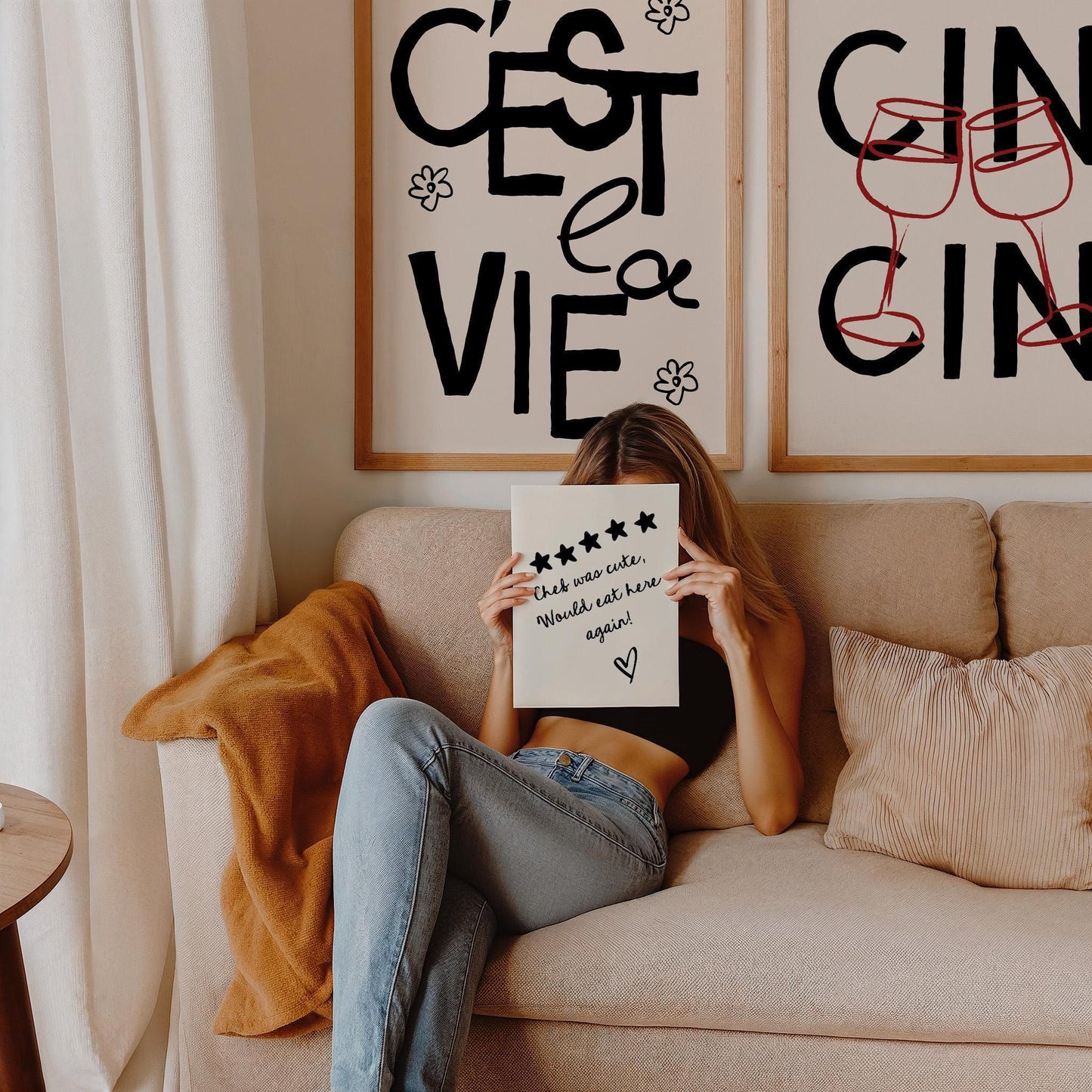 C'est La Vie Quote Print, French Art Print, Typography Poster